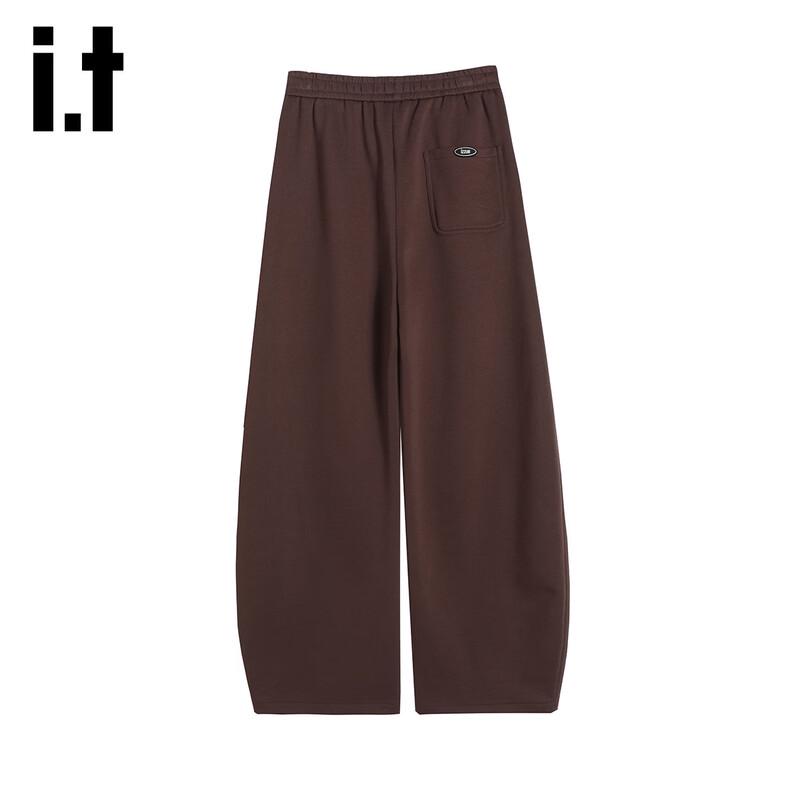 Izzue IT Женские спортивные брюки с высокой посадкой, свободного кроя, с изогнутыми штанинами