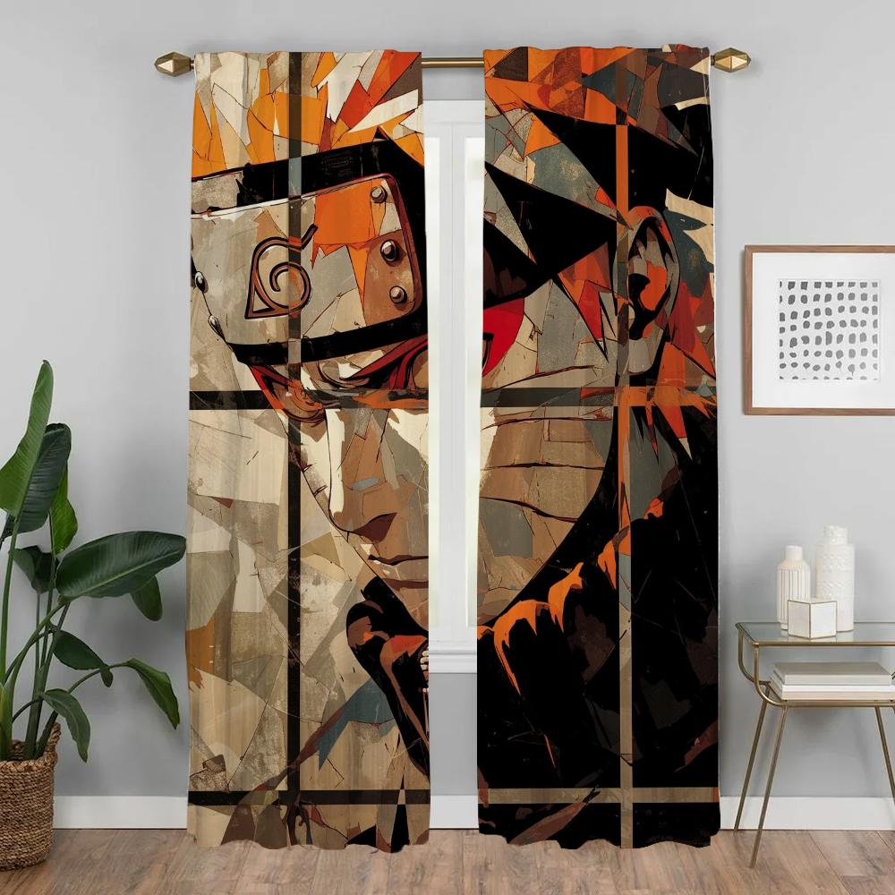 Шторы NarutoS Blackout для камеры, элегантные шторы для комнаты, 2 шт., жалюзи, украшения на Хэллоуин, занавески для гостиной, детские шторы