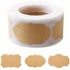 250 шт./рулон цветных наклеек-этикеток из крафт-бумаги, надписываемые этикетки, бирки для DIY, подходят для маркировки бутылок и банок, упаковки подарков, категоризации продуктов питания