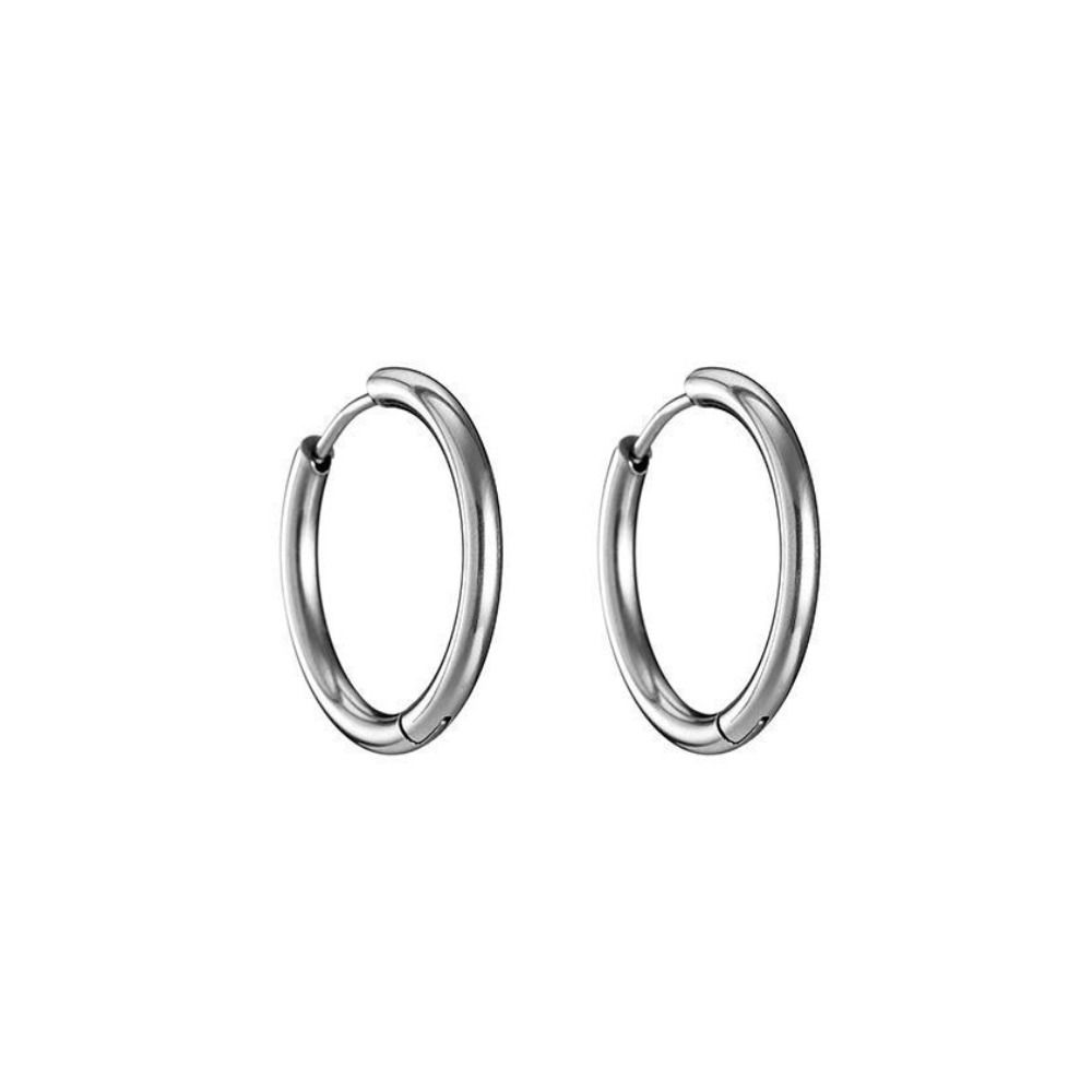 Титановая сталь Корейские минималистичные серьги Круглые серьги Минималистичные серьги-спирали Мужчина