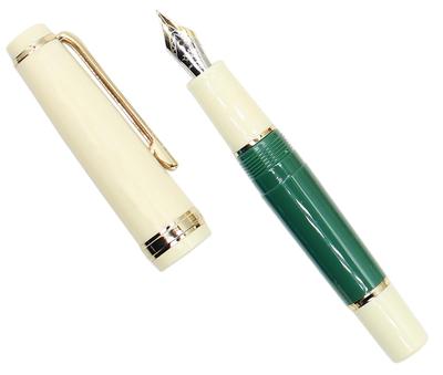 Мини-перьевая ручка Gullor с золотым акриловым карманом, экстратонким пером, зеленая, (0.38mm)