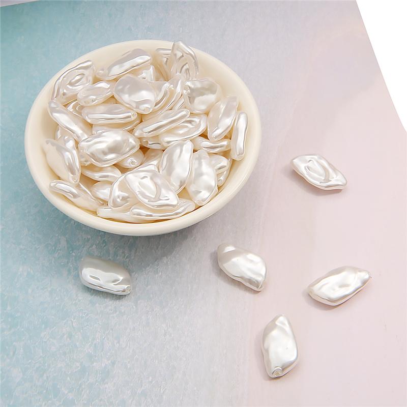 Геометрическая форма имитация жемчуга из АБС-пластика, бусины с прямым отверстием, браслет «сделай сам», ювелирные аксессуары