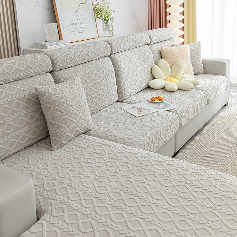 Жаккардовый флисовый чехол для дивана, универсальный универсальный эластичный чехол для дивана, универсальный чехол для дивана на четыре сезона, против кошачьих царапин