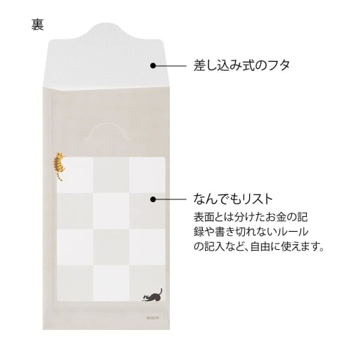 Midori Savings Envelope List Cat Pattern 25607006