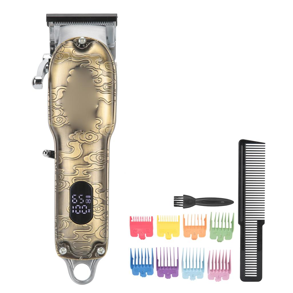 Electric Hair Clipper Set LCD Digital Men Beard Trimmer Barber Cutter for Oil Head 110‑240VEU Plug