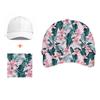 Unisex Foldable Baseball Cap With Botanical Print Digital Outdoor Sun Protection Hat Adjustable Short Brim
