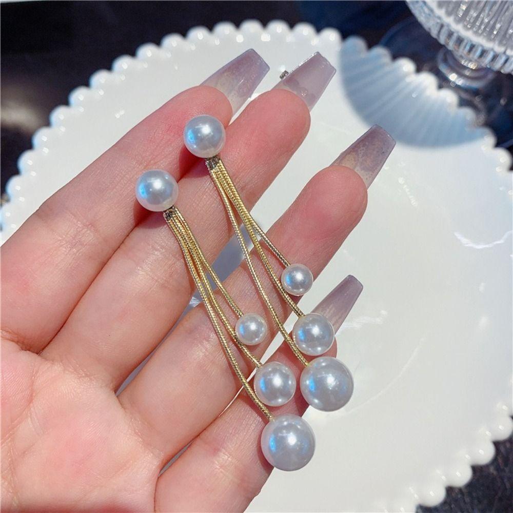 Charm Jewelry Pearls Tassel Earrings Women Accessories Drop Dangle Earrings Evening Wear