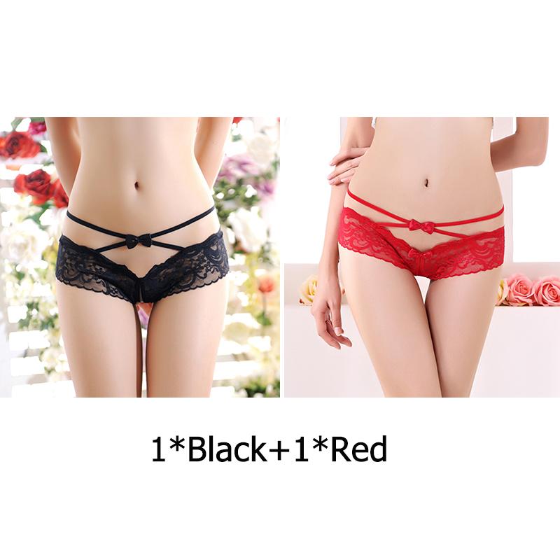 Women's Panties Open Crotch Thongs Sexy Hollow Briefs Underwear Erotic T-Backs Sweet Crotchless Seamless Panty