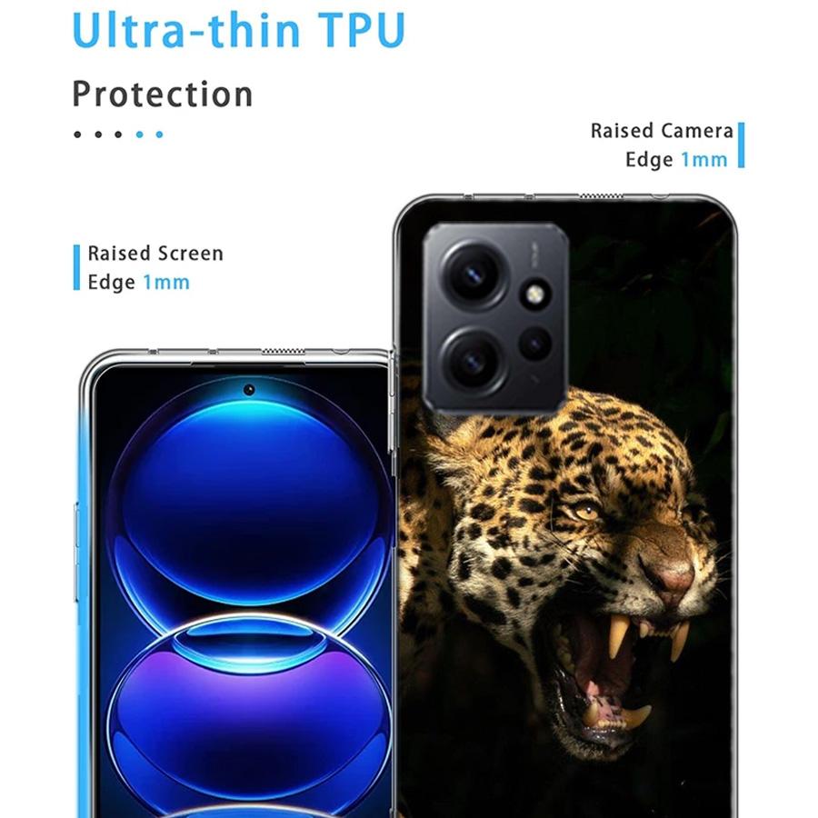 Величественный леопард Чехол для телефона Для Redmi Note 14 15 Pro 5G 13 12 Pro Plus 11 11T 11E 11S 10 Pro 10S 9 9S Чехол Мобильный Прозрачный ТПУ Capa