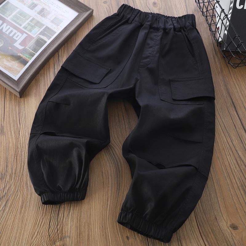 Детские брюки карго из выстиранного хлопкового твила 2025 - Классический и универсальный спортивный кэжуал