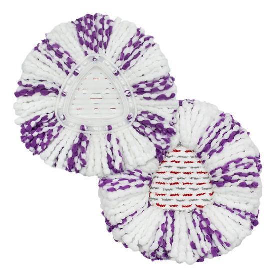 Mop Replacement Heads for Vileda for O-Cedar Easywring Washable Microfiber Spin Refills Easy Cleaning Triangular Disc Compatible with Spin Mops