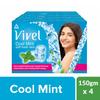 Vivel Cool Mint Soft Fresh Skin Мыло 600г x 4 Мыло для женщин и мужчин Мягкий питательный брусок для всех типов кожи Мягкая сияющая увлажненная кожа