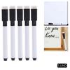 25 Pcs Black Dry Erase Markers, Dry Wipe Mini Marker Pens with Eraser Cap, Low Odor Whiteboard Markers Bulk Fine Point Tip for S