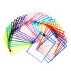 6/10Pcs Dry Erase Pockets Reusable Smooth Writing Transparent Visible PVC Dry Erase Writing And Wiping Bag School Supplies