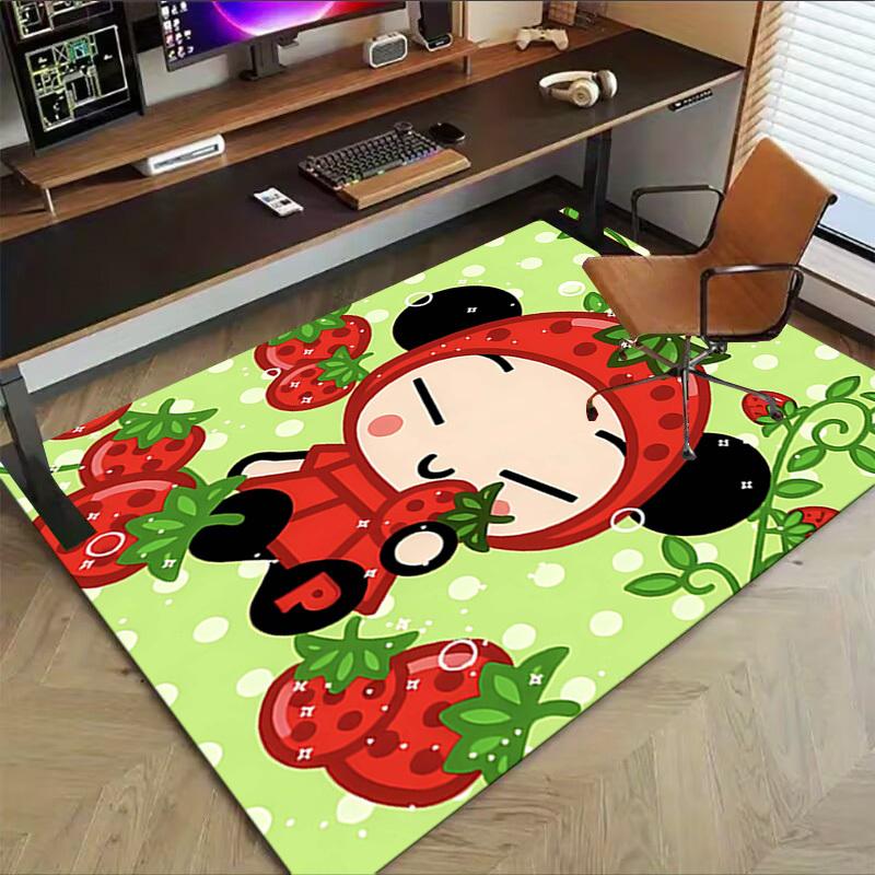 1PC strawberry cartoon Extra Large Non-Slip Floor carpet, Office, family, bedroom, Studio - Large Area Rug Indoor Rugs, Vibrant Colors-A254