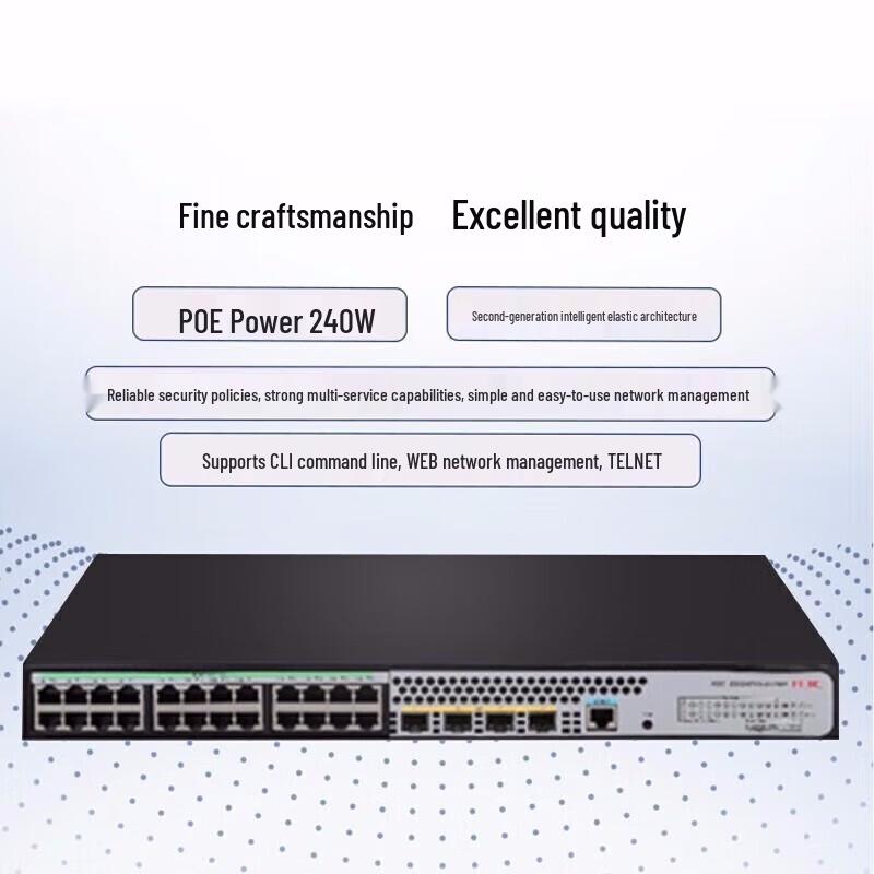 H3C S5024PV6-EI-PWR 24-Port Gigabit PoE+ Managed Switch