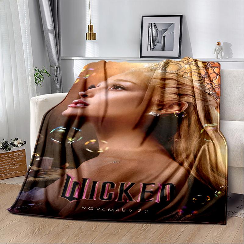 3D Музыкальный мультфильм Глинда Злая Мультфильм Мягкое Плюшевое Одеяло, Фланелевое Одеяло Плед для Гостиной Спальни Кровати Дивана Покрытие
