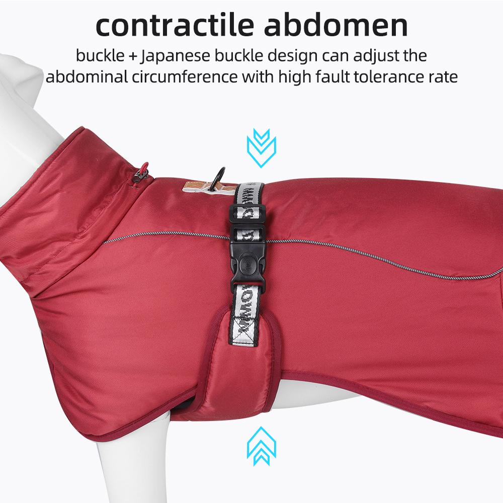 Светоотражающая куртка для больших собак, ветрозащитная зимняя теплая одежда для собак средних и больших собак, пальто лабрадора, костюм золотистого ретривера, наряды для питбуля