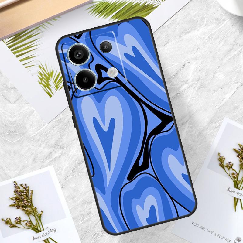 Brown Purple Hearts Swirl Pattern Case For Xiaomi Redmi Note 14 13 12 11 10 9 15 Pro Plus Redmi 13C 14C 15C 10C 12C 15 Cover