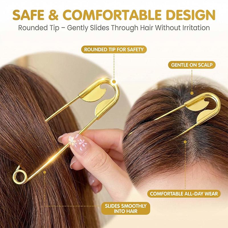 Minimalist And Creative Silver Pin Clip Exaggerated Large Hair Clip With Multiple Hair Strands A Versatile Hair Accessory