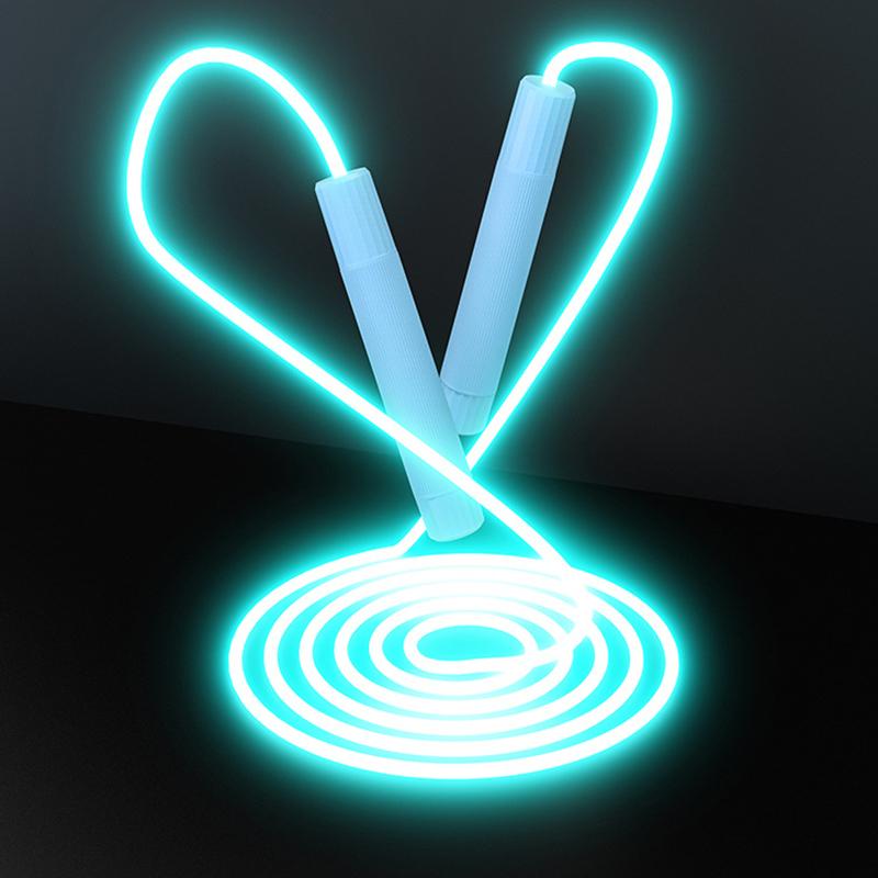 Светящаяся скакалка для детей, регулируемая по росту, светодиодная, для ночных прыжков, детская, взрослая, легкая, для тренировок, спортивный фитнес-инвентарь