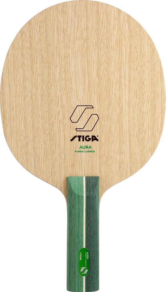 Ракетка для настольного тенниса STIGA Aura Hybrid Carbon, хватка 'shakehand', прямая, отскок и контроль, 1602250137