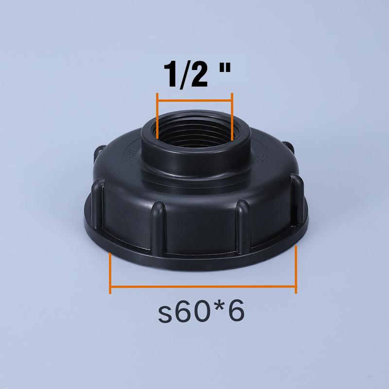 Прочный адаптер для крана IBC-бака S60*6 с крупной резьбой на 1/2'' 3/4'' 1" соединительный элемент для замены клапана 1000 л для садового и домашнего использования