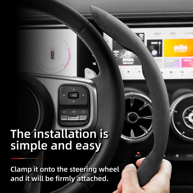 Anti-slip buckle segmented suede steering wheel cover suitable for tank 300 400 500 700 800 Hi4T Hi4Z auto accessories