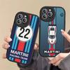 Силиконовый чехол для телефона MartiniES Racing для iPhone 16 15 14 13 12 11 Pro Max Mini Кожаный мягкий чехол