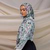 2025 Luxury Ramadan New Watercolor Hijab Print Women Bohemian Soft Muslim Hijabs Headband Shawl Wrap Scarf Headscarf Islamic