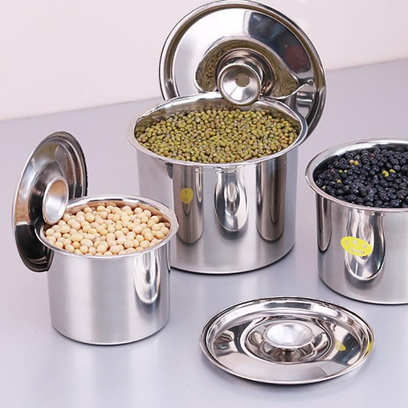 Stainless Steel Basin with Lid Metal Bowl Sauce Serving Dish Metal Bowl with Cover Metal Bowl with Cover Containers with Lids