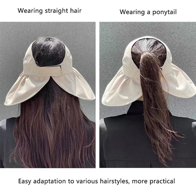 Summer Empty Top Wide Brim Sun Hat For Women Anti Uv Sunscreen Bucket Hat Female Sun Protection Outdoor Beach Cap