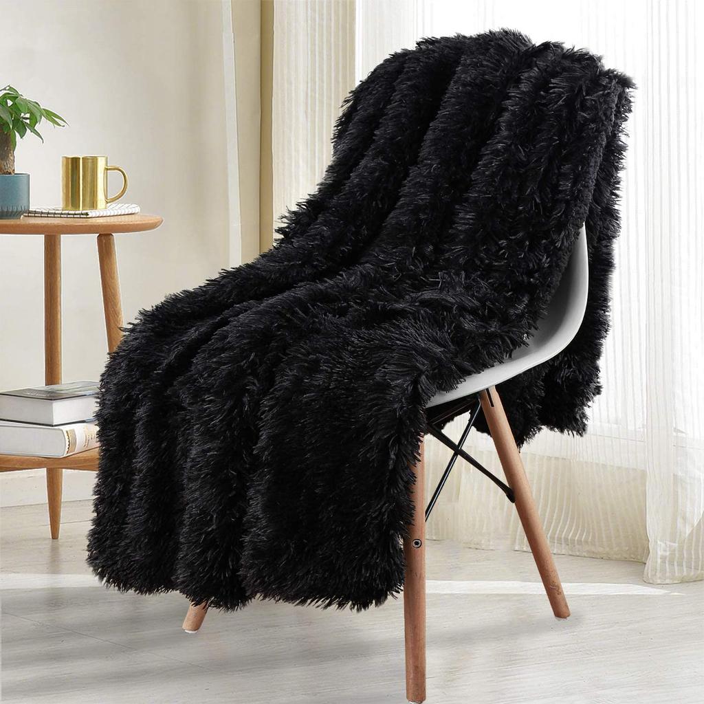 Double Layer Plush Warm Winter Throw Blanket Home Bedspread On the Bed Plaid Chair Towel Sofa Cover Lamb Bed Blankets and Throws