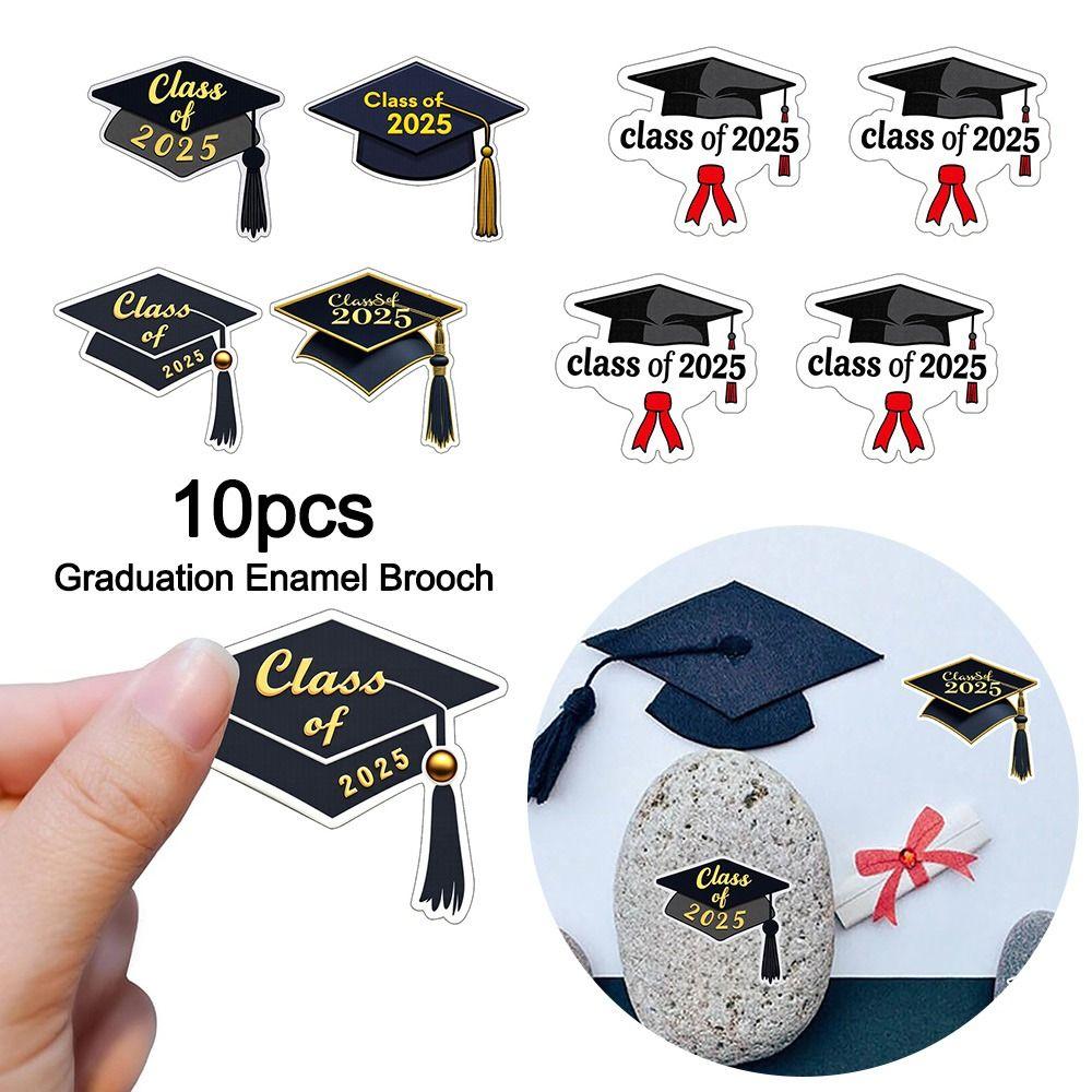 10 шт. эмалевая брошь на выпускной своими руками 'Выпуск 2025' бирка для студенческого рюкзака студенческий сувенир