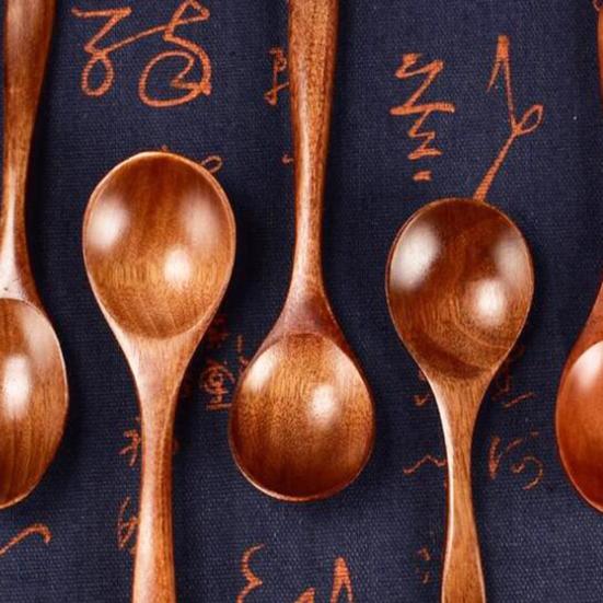 6 шт. деревянная ложка с удобной ручкой, ложки для медового супа, легкая кухонная ложка для домашнего обеденного стола