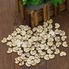 100Pcs Love Heart No Hole Wood Buttons Sewing Craft Clothes Decor DIY Scrapbooking
