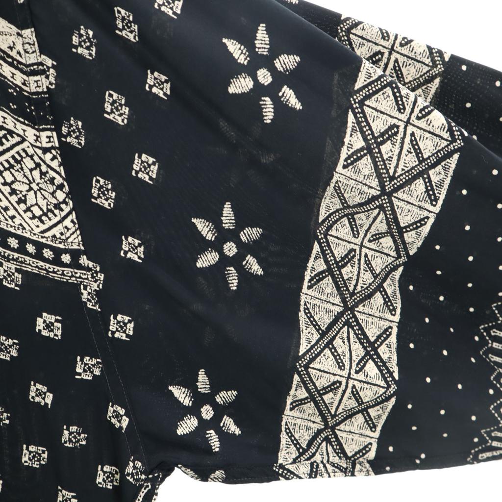 Signe Incognito 80s 90s Euro Old Paisley Pattern Long Sleeve Shirt Black Men's Used