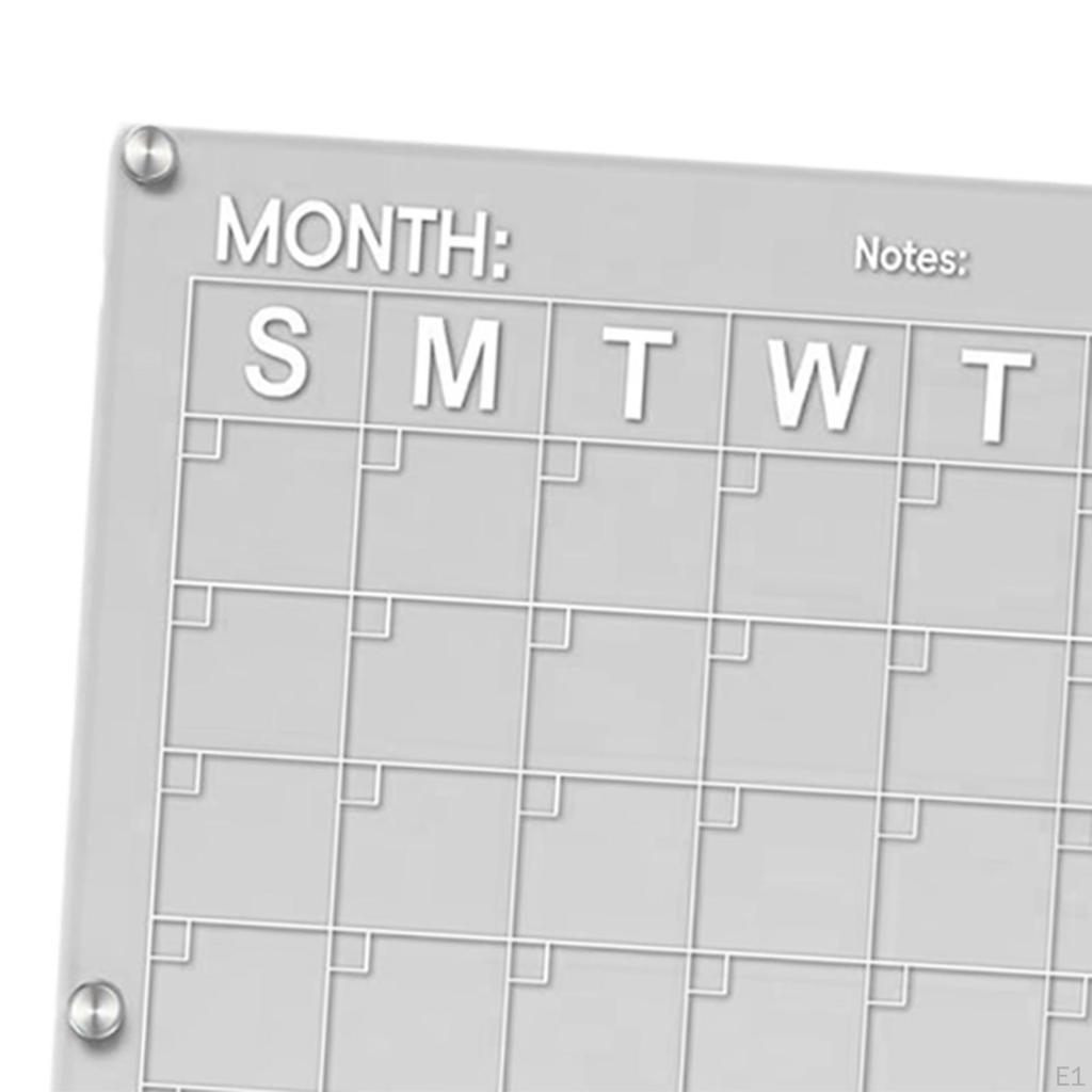 Доска для записей на холодильник, напоминание, портативный прозрачный акриловый список дел, ежемесячный календарь