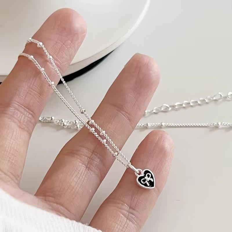 PANJBJ Серебряная цепочка 925 пробы с линейным дизайном для женщин и девушек, модная, лаконичная, индивидуальная, ювелирное изделие, подарок на день рождения, дропшиппинг