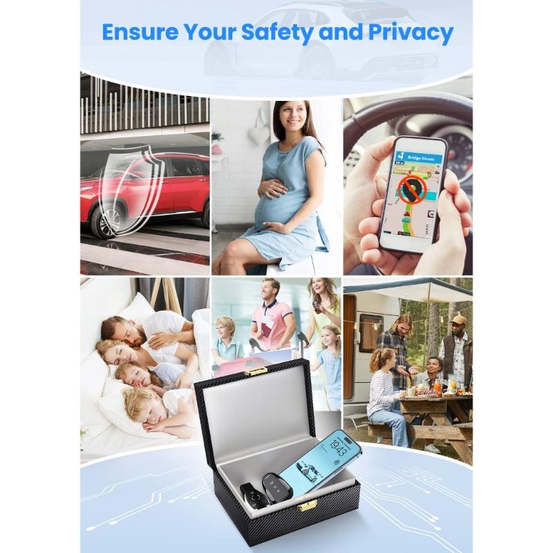 Signal Blocker Box, Car Keys Fob Protector, Carbon Fiber Signal Blocker for Keyless Fob, Signal Blocking Box