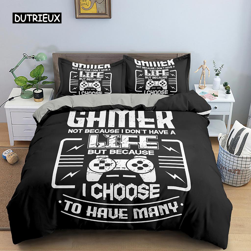 Игровой постельный комплект Роскошный Ретро Игровой джойстик Пододеяльник Квин Подросток Мальчик Девочка Полиэстер Принт геймпада Покрывала 2/3 шт