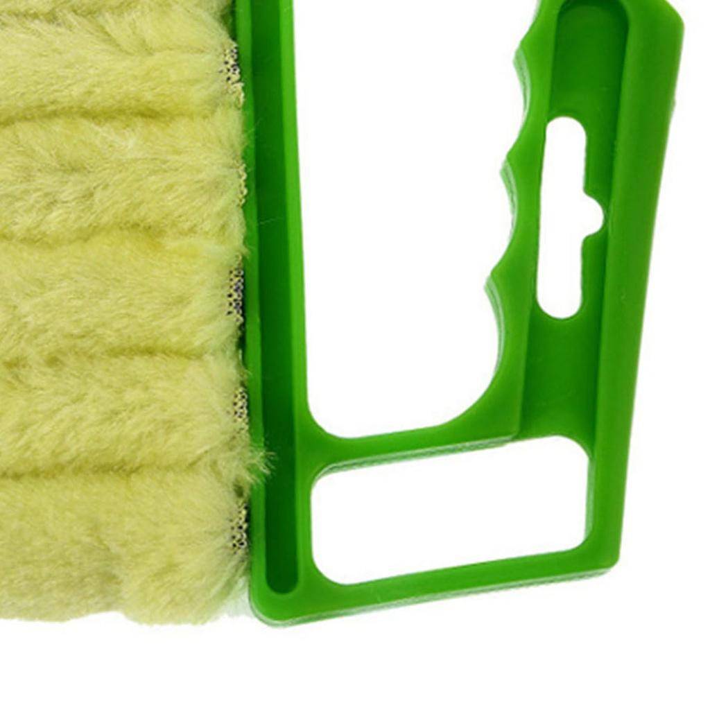 Mini Blinds Cleaner Shutter Multifunctional Household Cleaning Dust Brush for Home Hotel Green