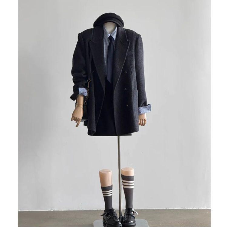 Маленькое шерстяное пальто в корейском стиле для осени и зимы
