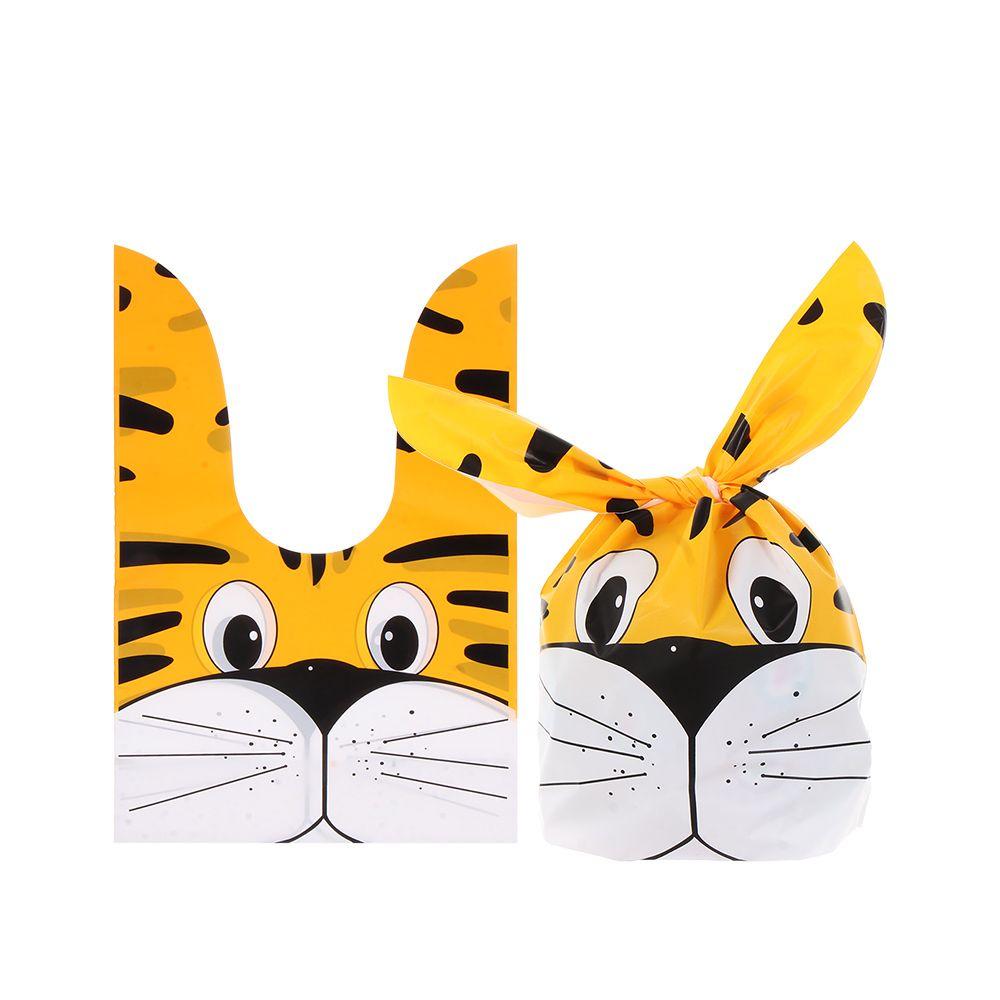 10 шт. пакетов с кроличьими ушками для печенья, конфет, подарков, пластиковые пакеты, Счастливой Пасхи, упаковка для выпечки, для печенья, закусок, товары для вечеринок