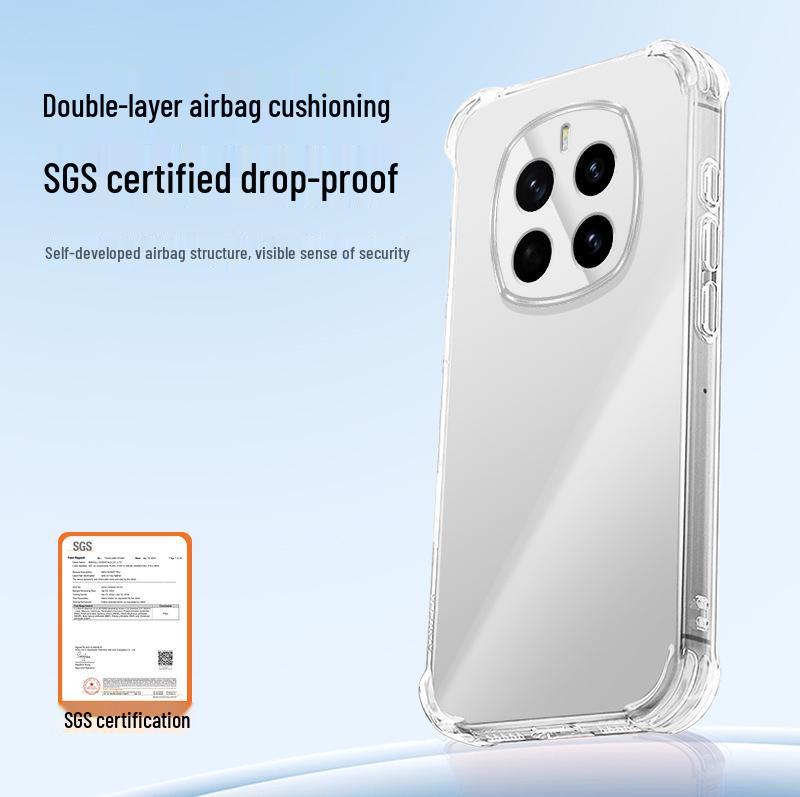 Прозрачный TPU чехол-бампер с подушками безопасности для Honor Magic7/7 Pro - Простой стиль INS