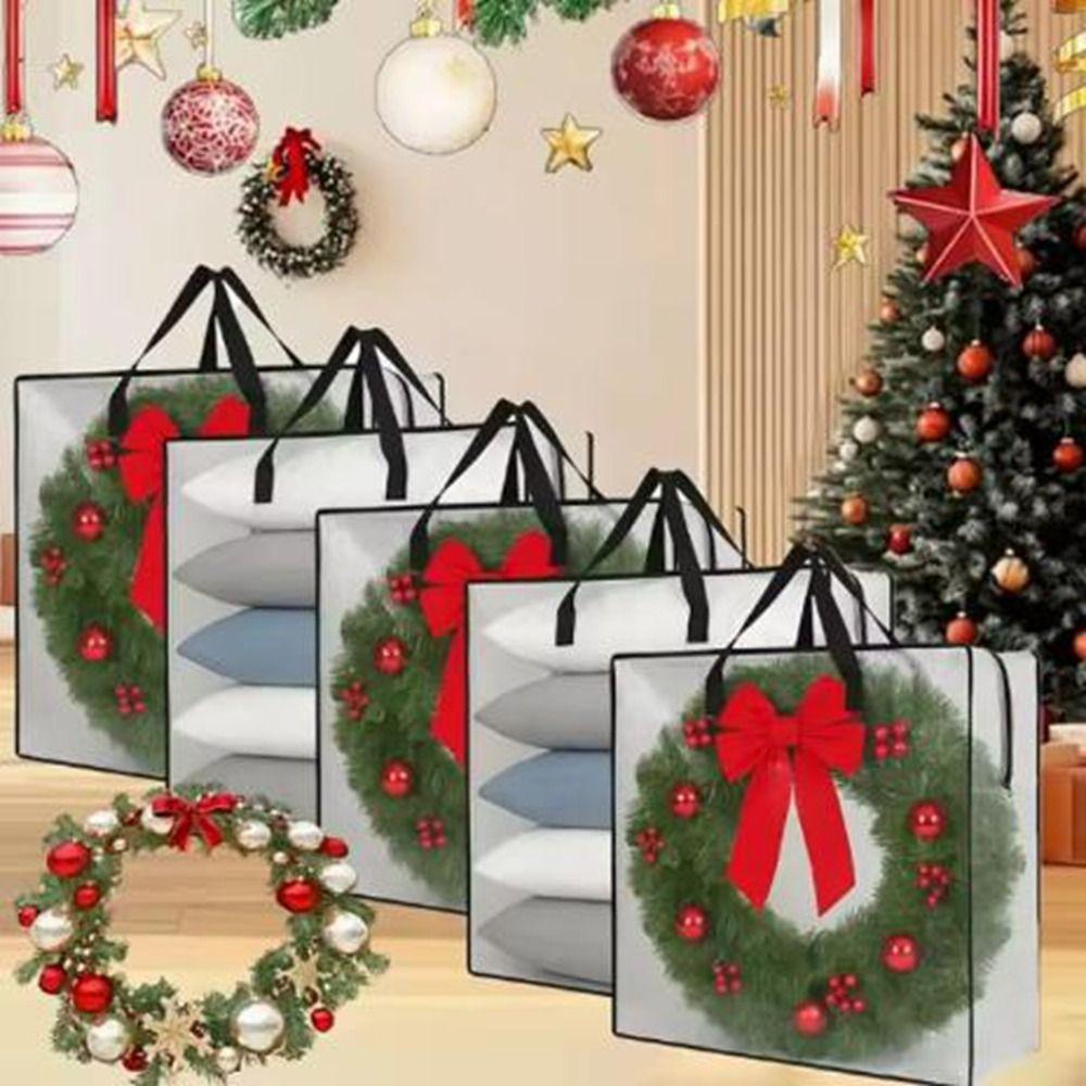 Large Capacity Christmas Garland Packing Bags Dustproof Quilt Clothing Storage Bag  Holiday Gift