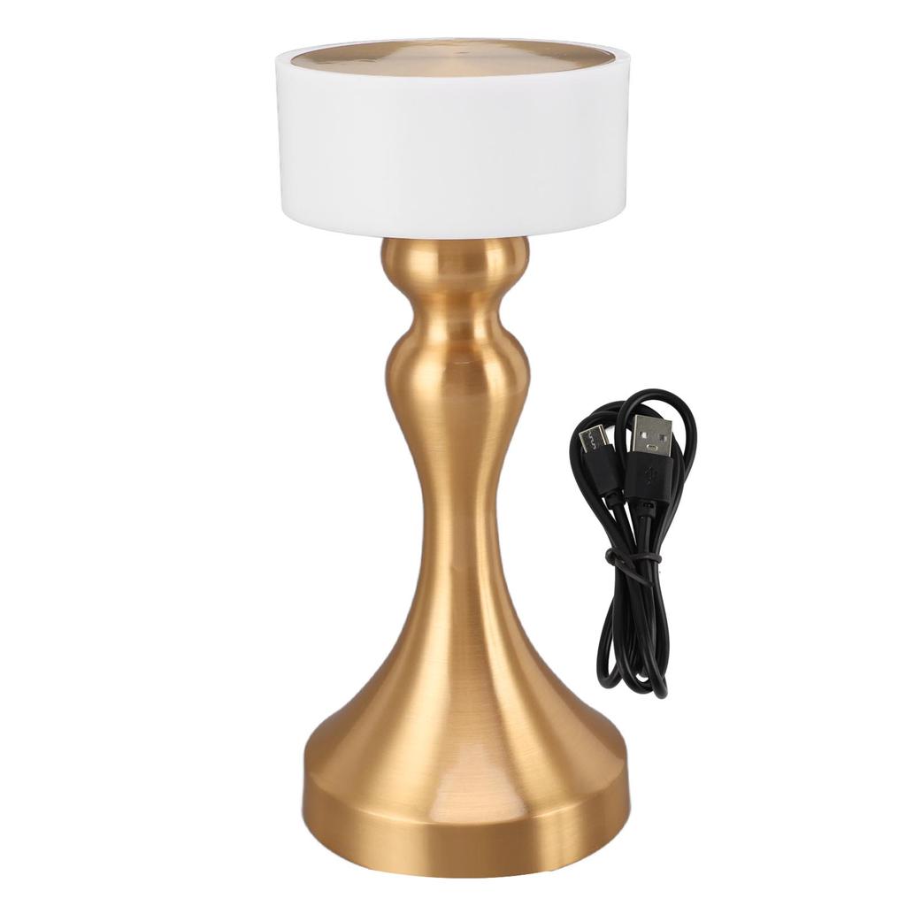Table Lamp 3 Modes Stepless Dimmable LED Touch Cordless Metal Nightstand Lamp for Bedside Living