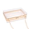Transparent Acrylic Box Clutch Bag Chain Messenger Bag Women Evening Bags Handbag Chain Shoulder Bag Cosmetic Bag