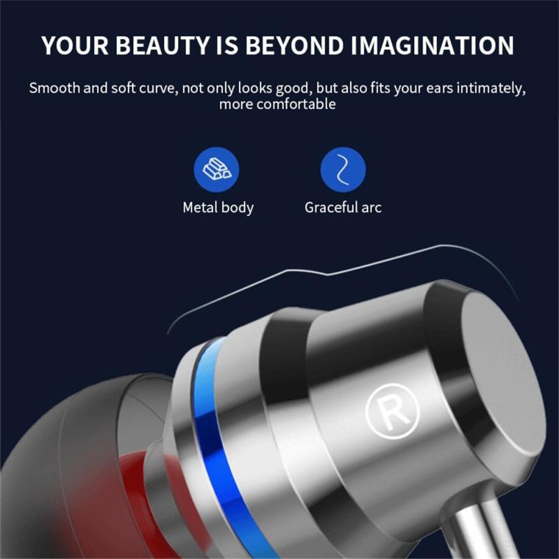 Универсальные проводные наушники типа c, наушники-вкладыши с шумоподавлением, проводная настройка, телефонная гарнитура 3,5 мм