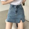Classic Versatile Skirt Pants Days A-line Package Hip Skirt Elastic Retro Split Half-body Super Short Skirt Ladies Summer Fashion Denim Short Skirt